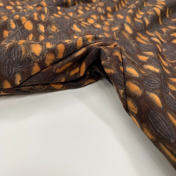 Vintage 50s Brown Printed Belted Sheath Wiggle Bombshell Dress S/M - Picture 6 of 12